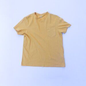 J Crew Yellow 100% Cotton Tee M Slim-washed T-Shirt Shirt Mustard